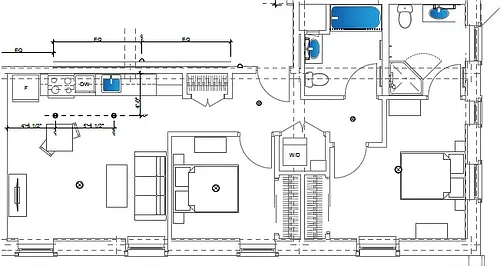 Floor plan 2 Bedroom 22A