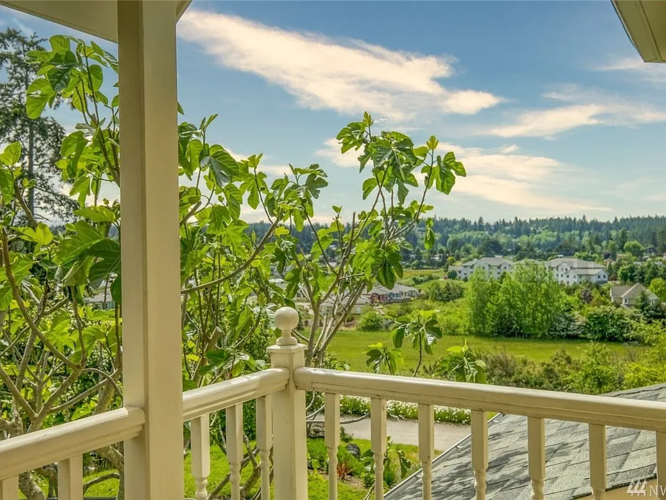 View off the covered porch.  Olympic Mountains are out there, just not today.