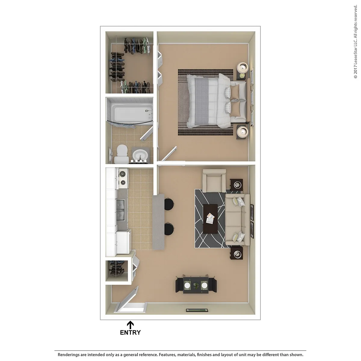 Floor plan Heritagetowne One Bedroom