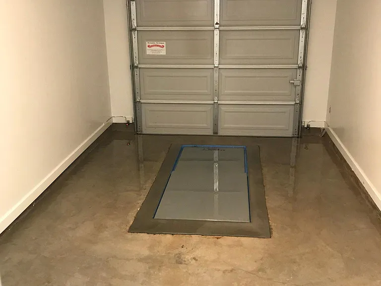 Private stormshelter in your private garage. A must-have for peace-of-mind and family safety in Oklahoma.