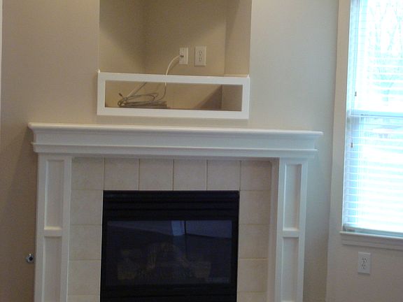 Cozy gas fireplace