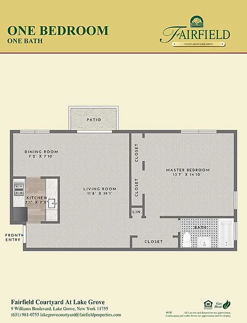 Floor plan One Bedroom