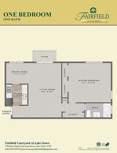 Floor plan One Bedroom