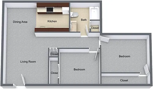 Floor plan Two Bedroom