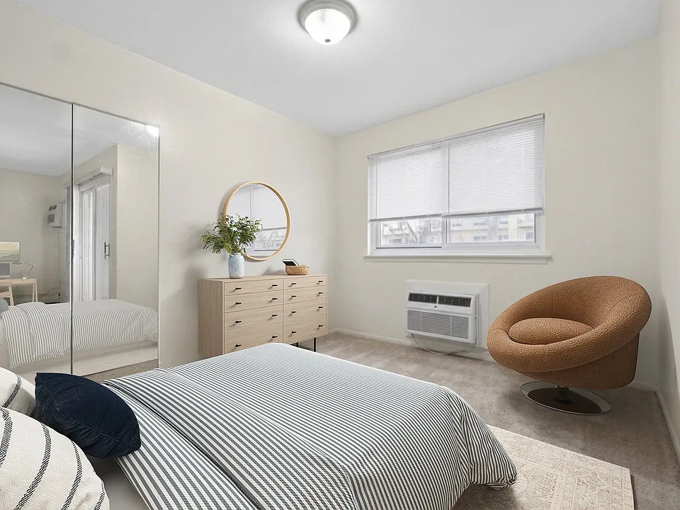 Elevate your living experience at Patchogue Village at Rider, an Eagle Rock Community. This beautifully designed bedroom features natural light, modern amenities, and stylish decor. Explore your new sanctuary today!
