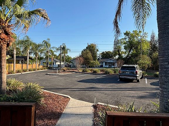 View of Lime Street and Front yard from the private patio.