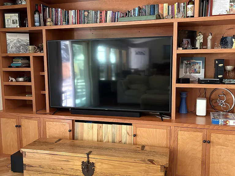 Built in bookshelves and storage