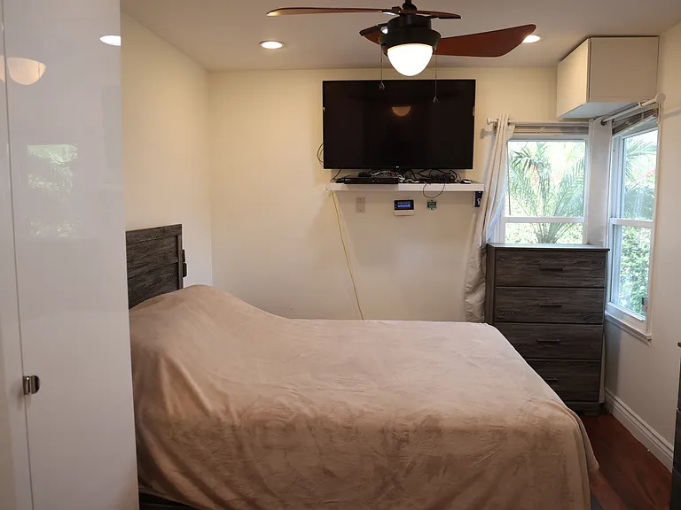 Second bedroom with yard view