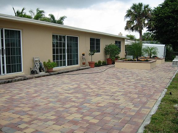 Large Brick Paver Patio