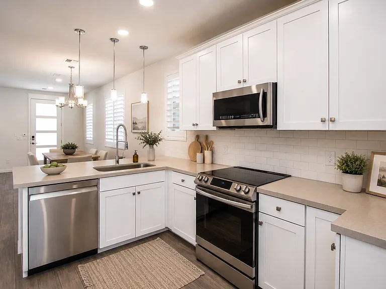 Kitchen, staged