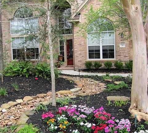 Beautiful rock landscaping