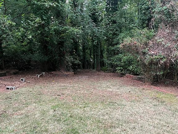 Backyard blending into greenway and Meredith College property