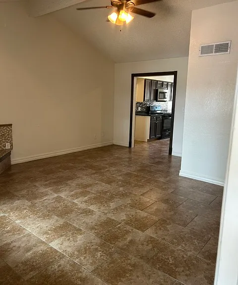 living room going into kitchen