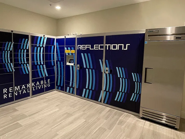 Luxer-One Package Room with Refrigeration Lockers