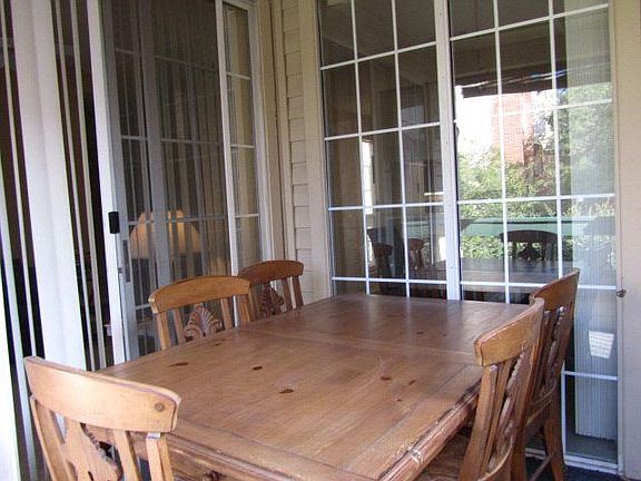 Covered Outside Patio or Terrace 10x7. Enjoy the sights and sounds from the pool!