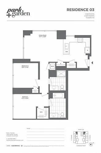 Floor plan 2 Bed/2 Bath