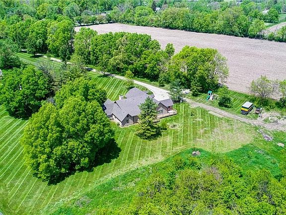 View from the north looking at the back of the home