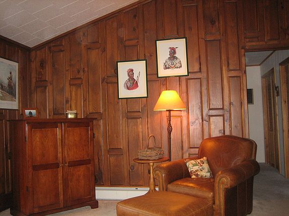 Paneled living room.