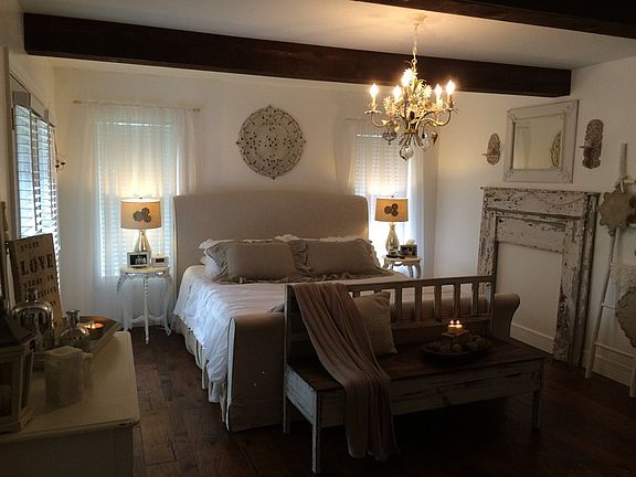 Master Bedroom has two ceiling beams for added rustic charm.