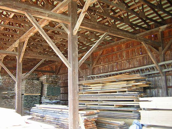 Large lumber shed