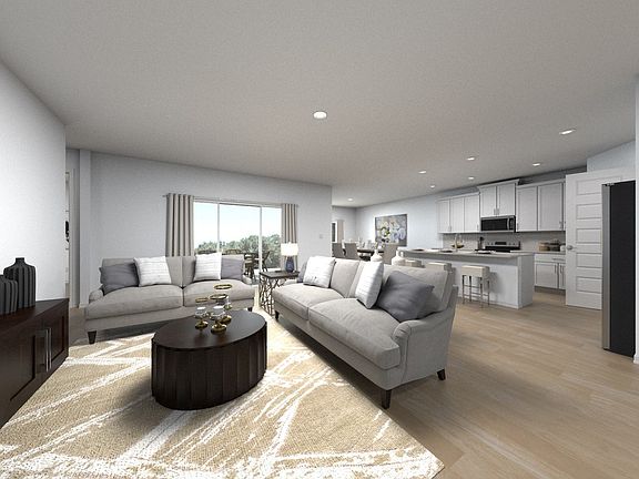 Great room of the Paloma floorplan.