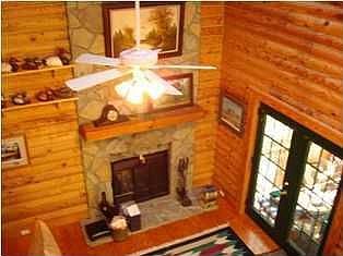 Overhead view of den