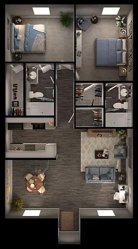 Floor plan Sundance 2x2