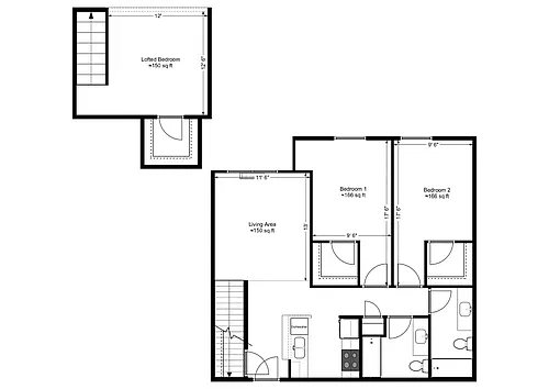 Floor plan Q