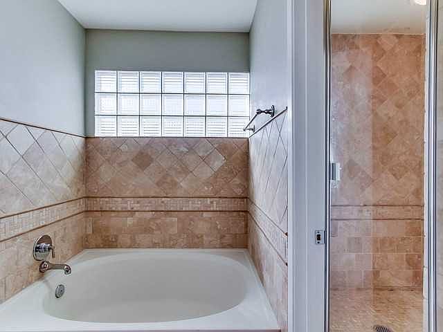 Master Soaking Bath and Walk-in shower