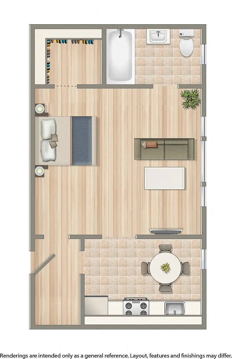 Floor plan Studio B