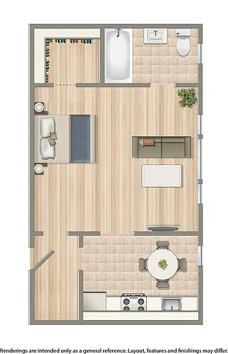 Floor plan Studio B