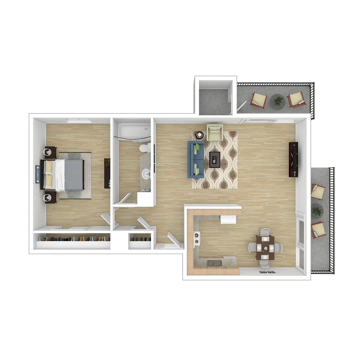 Floor plan One Bedroom