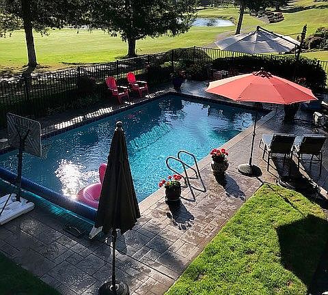 Pool and golf course