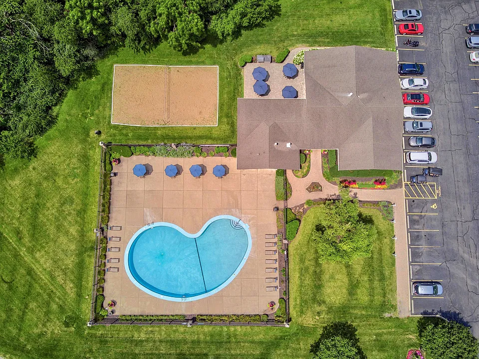 Aerial view of a luxurious apartment