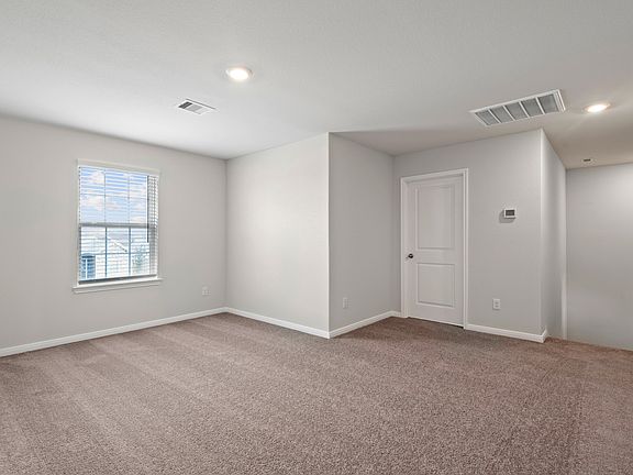 A spacious upstairs game room