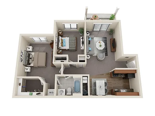 Floor plan The Cardinal Renovated