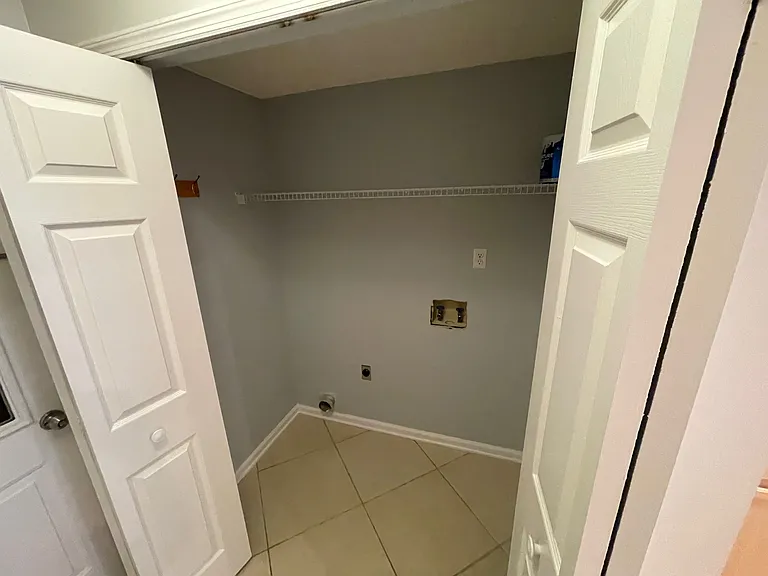Laundry with washer and dryer hookup