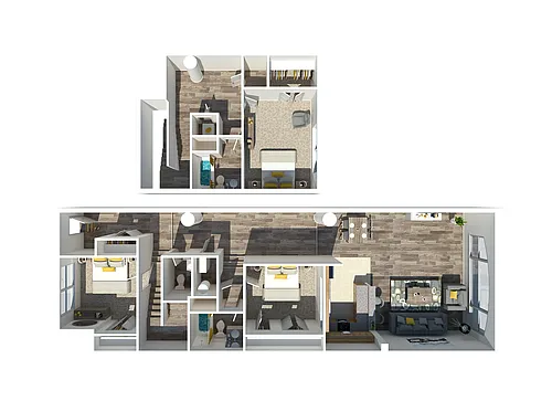 Floor plan 3 Bedroom 2 Bath