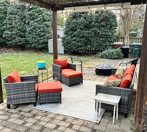 Private fully fenced backyard with new landscaping (not current pic)