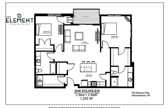 Floor plan 746 2 Bed