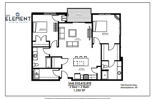 Floor plan 746 2 Bed