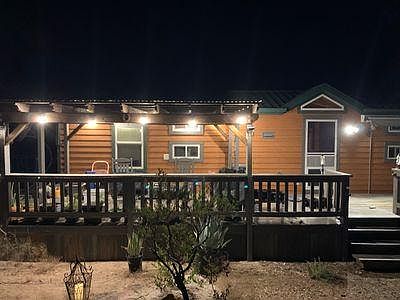 Front porch at night