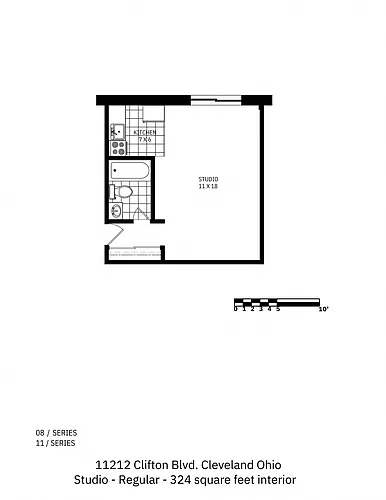 Floor plan Studio B