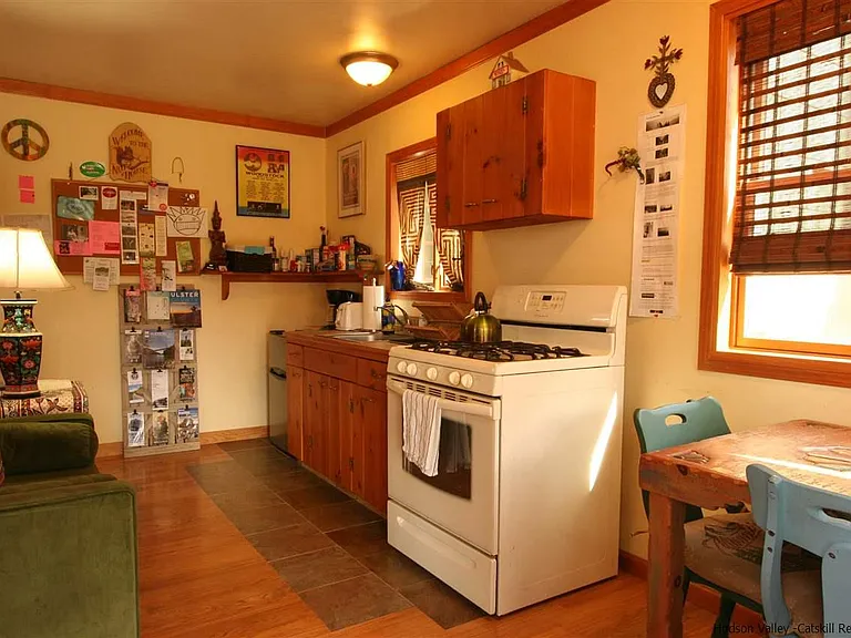 Kitchen / downstairs living area (old photo; kitchen undergoing renovation)