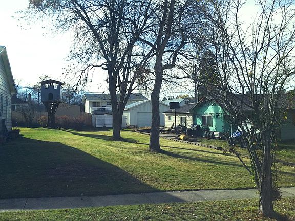 Side yard with tree house to