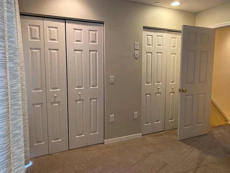 Master bedroom with 2 closets