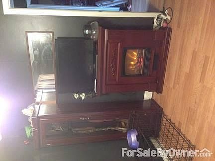 Electric fireplace in bedroom