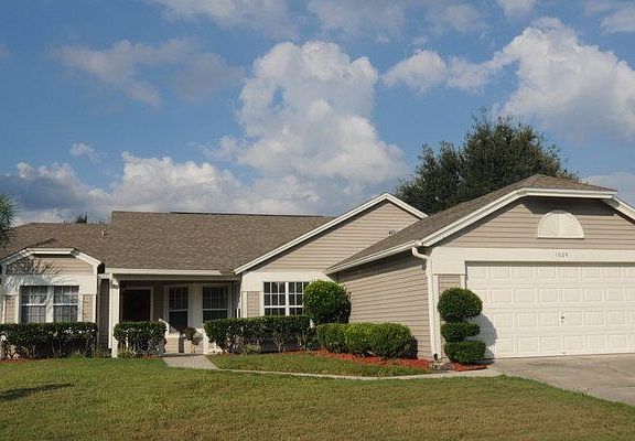 Front of home on large corner lot