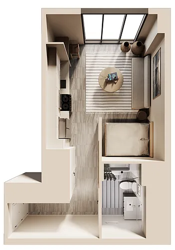 Floor plan East Studio City View D