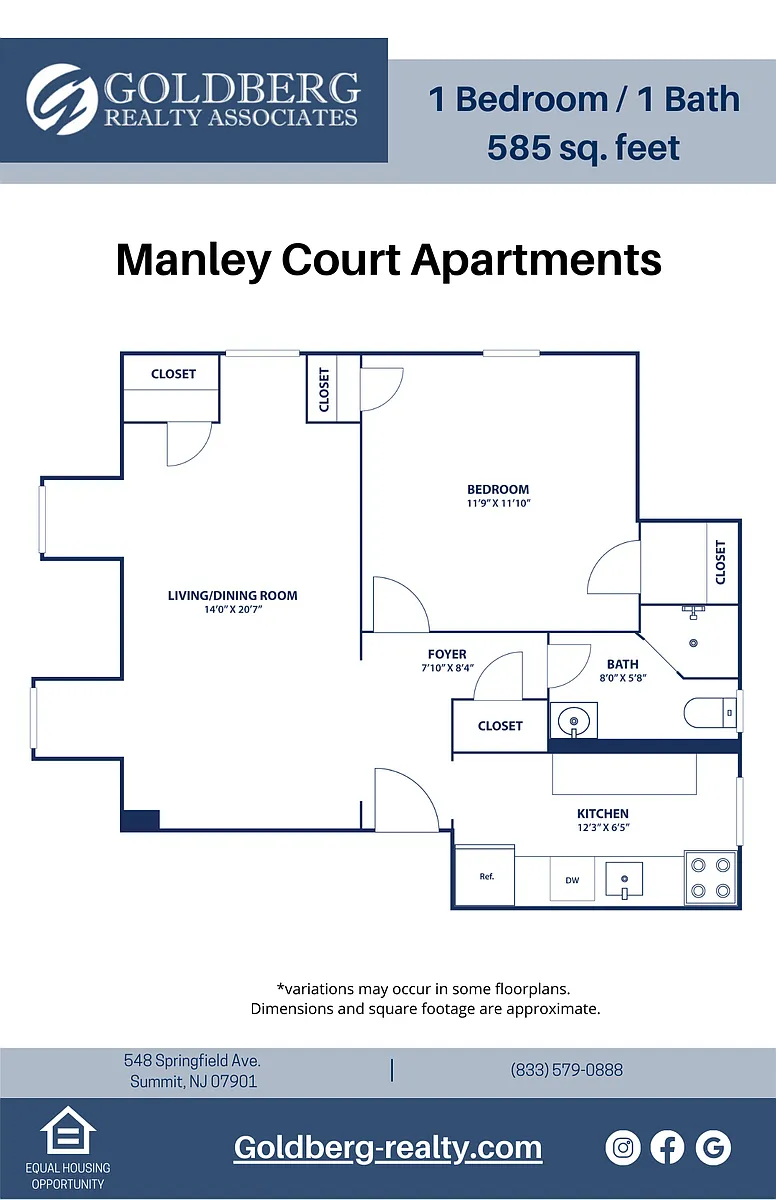 Floor plan One Bedroom Junior